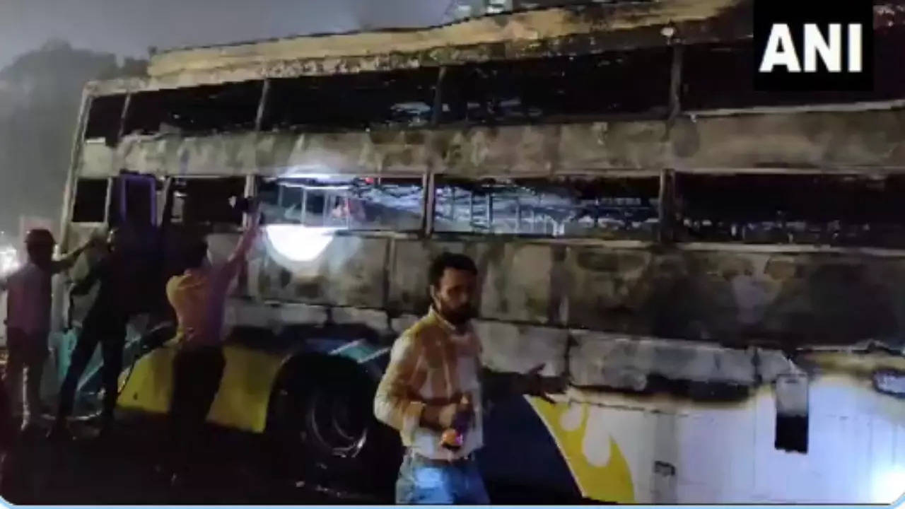 Child's Body Discovered 2 Days After Bus Fire Incident On Delhi-Gurgaon Expressway