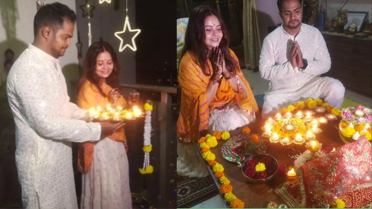 Exclusive! BB 13 Fame Devoleena Bhattacharjee And Husband Shanawaz Celebrate First Diwali Post Marriage: Watch