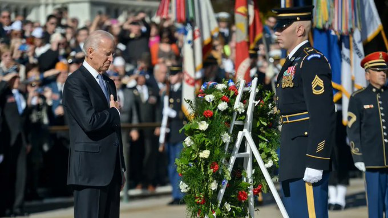 Biden At Arlington National Cemetery