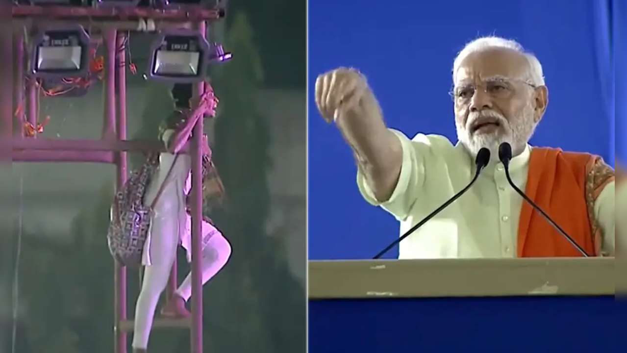 PM Modi Asks Telangana Woman To Come Down From Light Tower During Rally