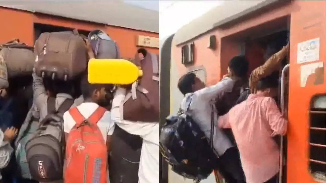 WATCH | Stampede-Like Scenes At Railway Stations Due To Diwali, Passengers Caught In Catch-22