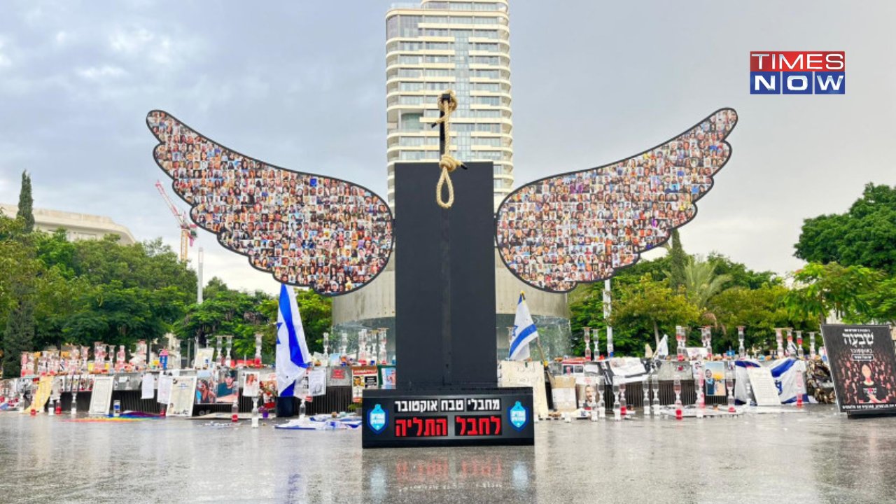 Huge Installation in Tel Aviv Calls For Death Penalty To Oct 7 Hamas Terrorists