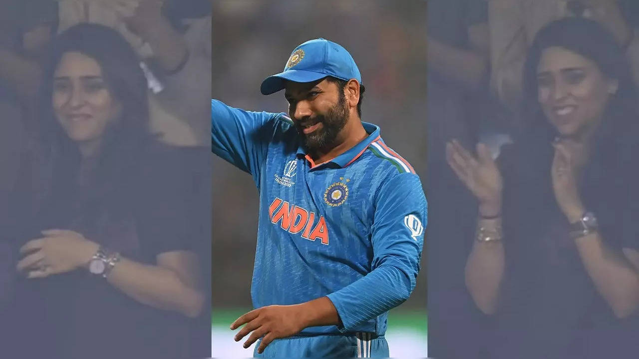 Ritika Sajdeh's celebration after Rohit Sharma takes a wicket goes viral