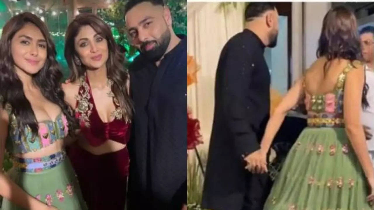 Mrunal Thakur SNAPPED Holding Badshah's Hand at Diwali Party!