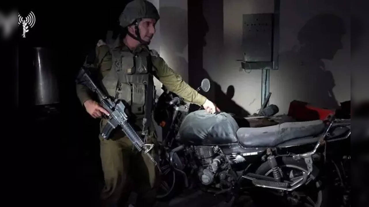 hagari-bike-Rantisi Hospital Basement Hamas hideout Hostages held.