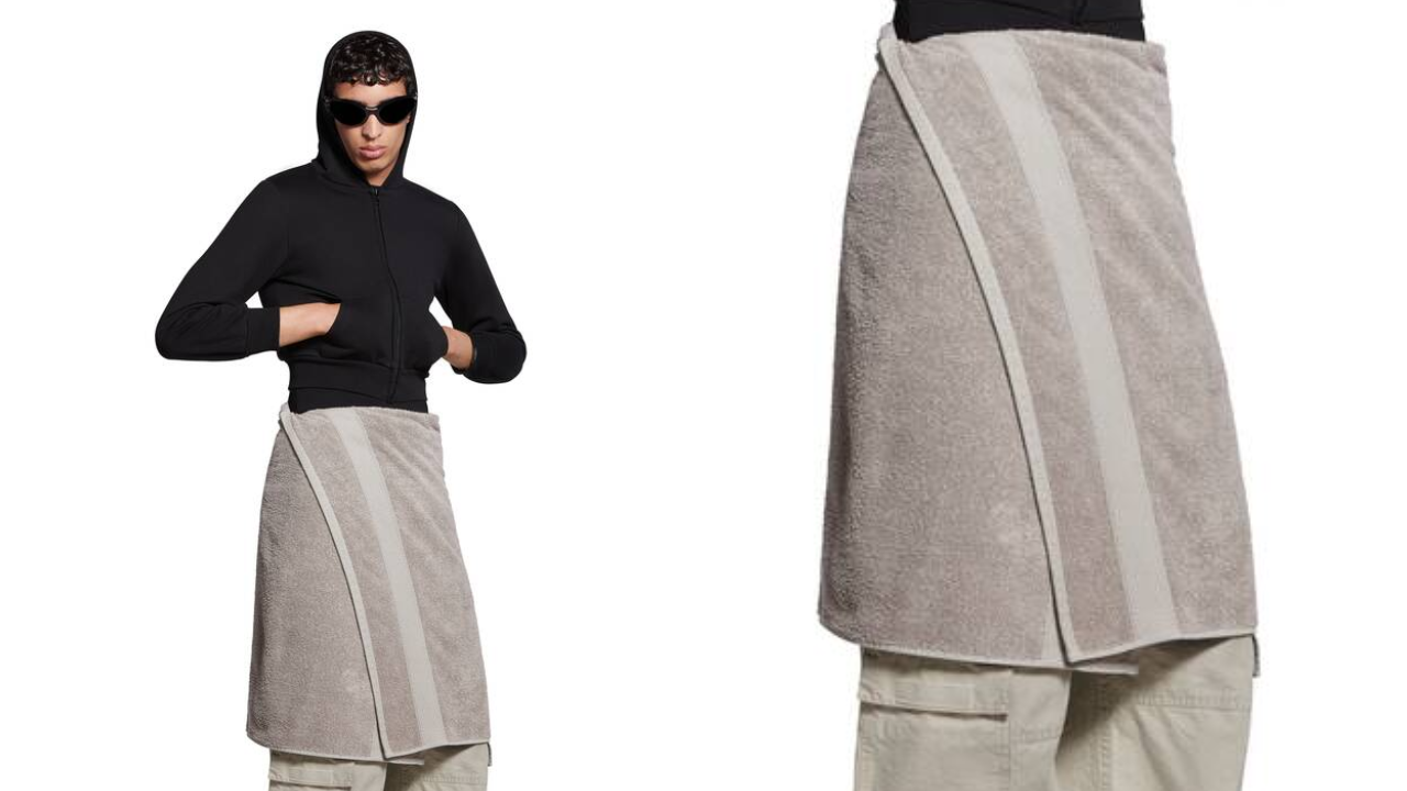 Balenciaga launches towel skirt