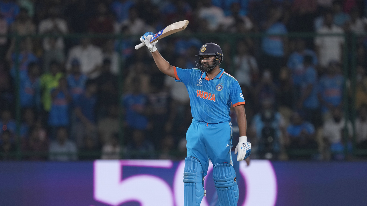 world cup 2023 Rohit Sharma hits half-century of sixes in World Cup