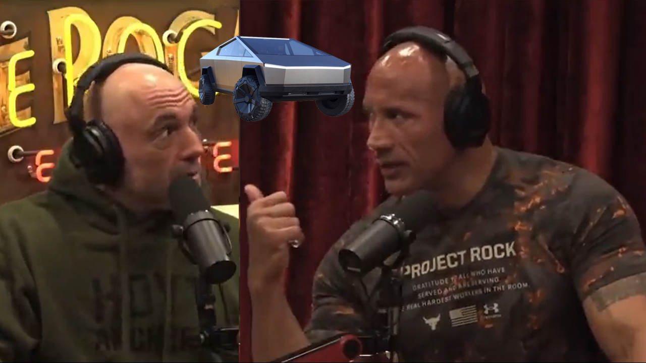 'Insane! It's Like A Spaceship': Joe Rogan Talks About Tesla Cybertruck With The Rock