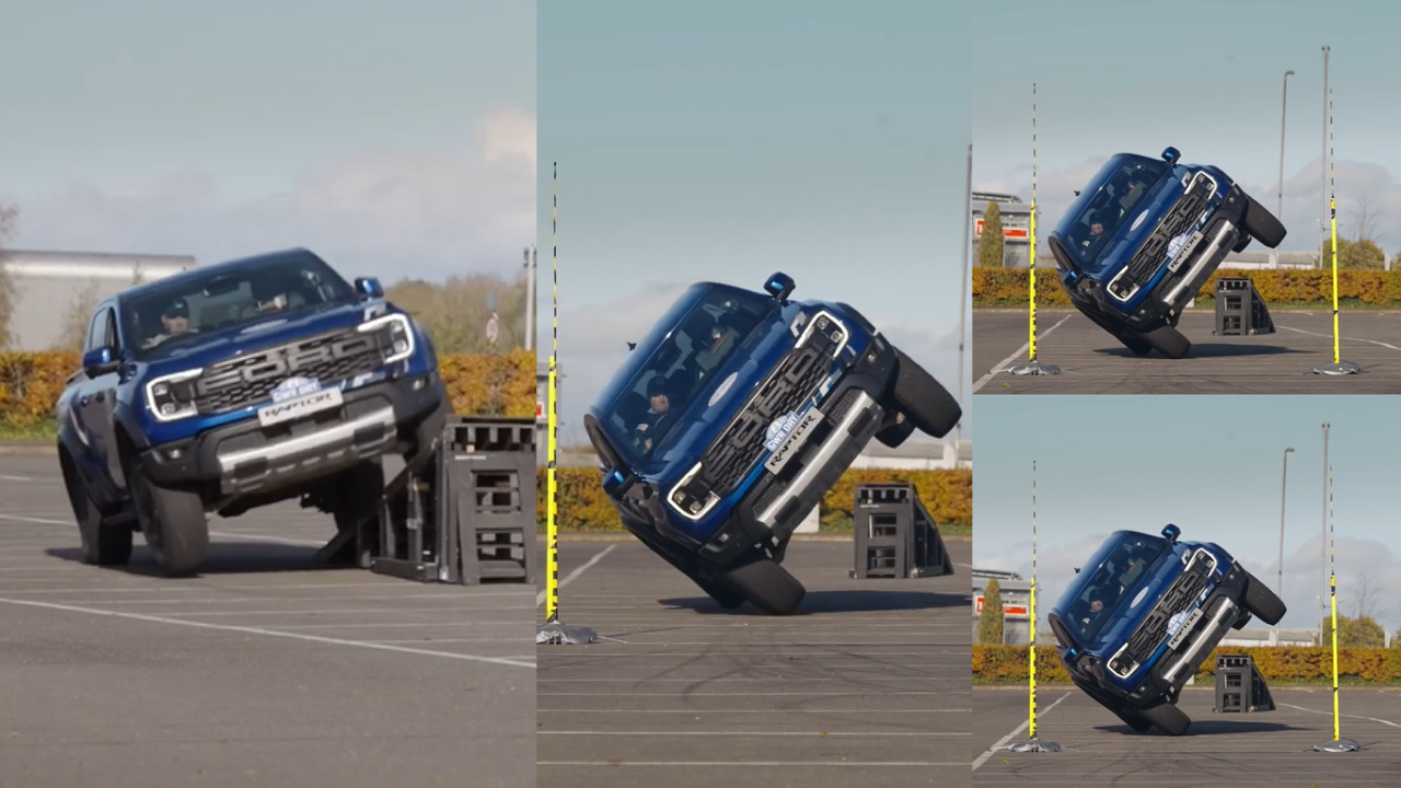 Ford Ranger Raptor Pickup Driven On Two Wheels Sets A New Guinness World Record