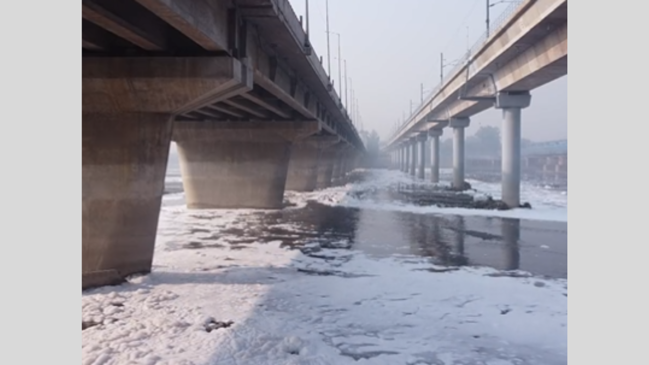 WATCH | Toxic Foam Blankets Delhi's Yamuna River Ahead of Chhath Puja