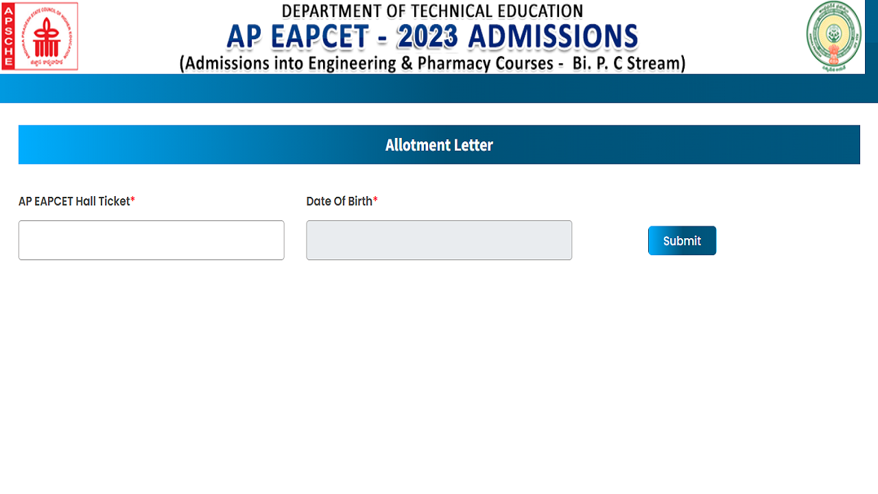 AP EAMCET BiPC Seat Allotment 2023 Released! Reporting Begins Today