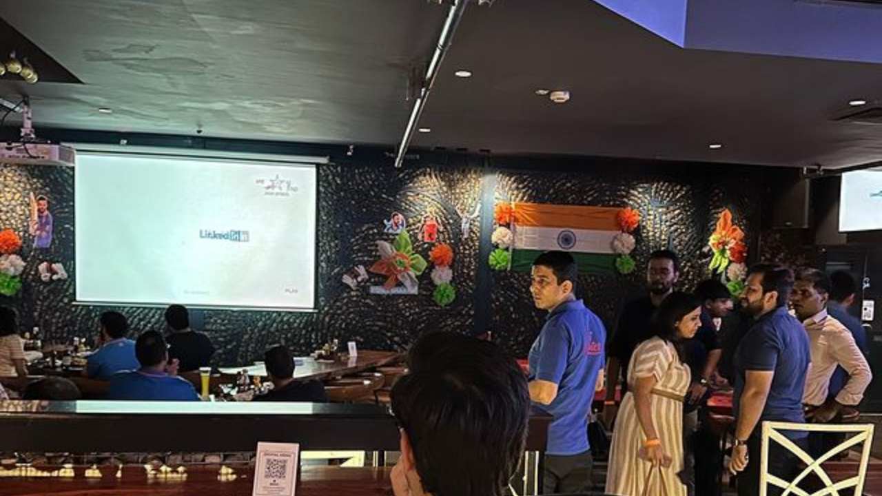 Cricket World Cup Final Screening In Delhi (Credits: Instagram/@@yesministerbyessex)