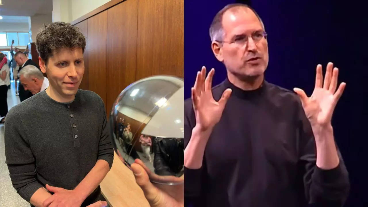 Sam Altman (left) and Steve Jobs (right)