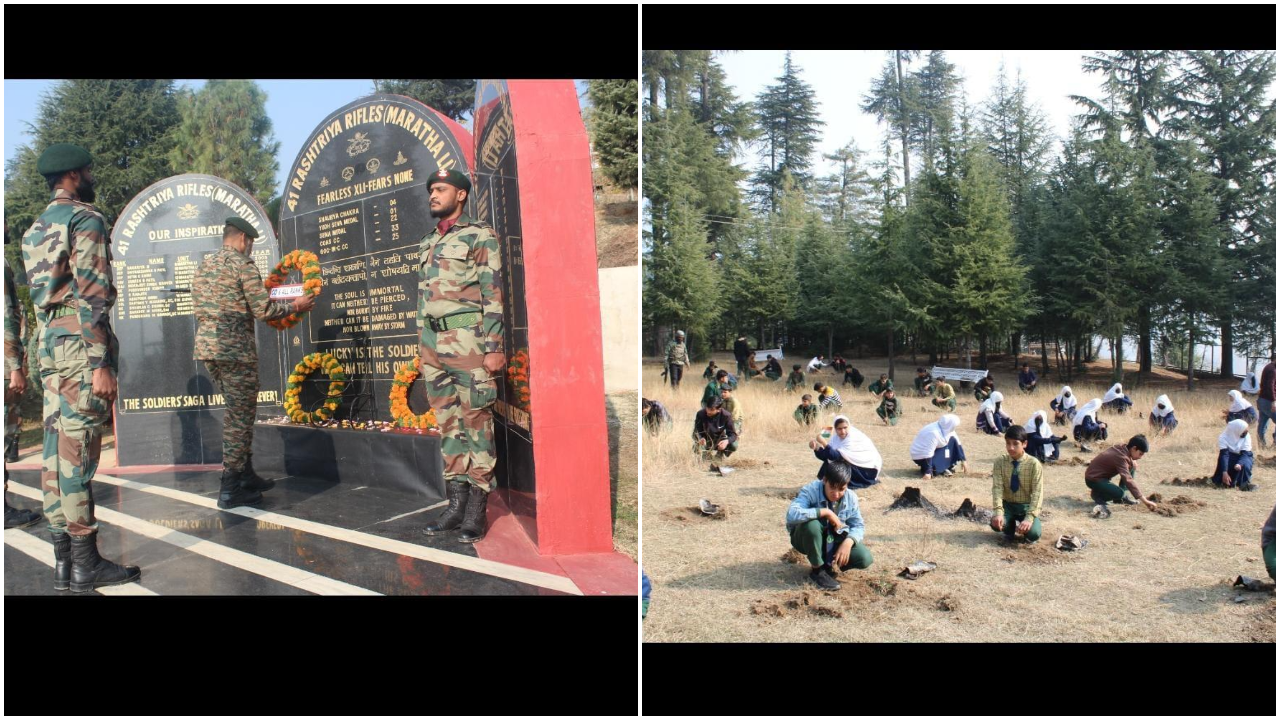 Tribute To Kupwara Braveheart: Students in Kashmir Plant 1000 Trees To Remember Late Colonel Santosh Mahadik