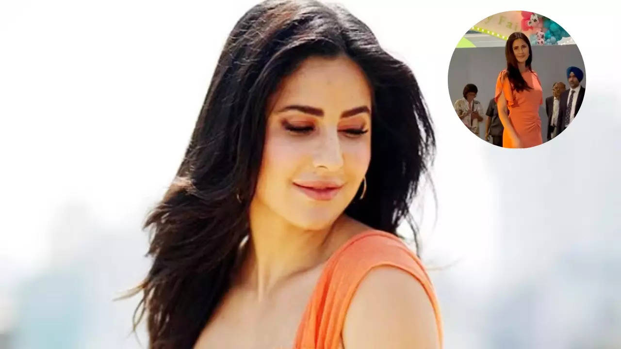 Katrina Kaif Radiates Elegance In Soft Orange Bodycon Dress As She Attends Isha Ambani's Twins' 1st Birthday