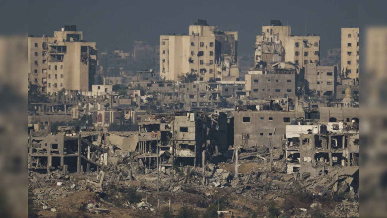 Destroyed buildings in Gaza