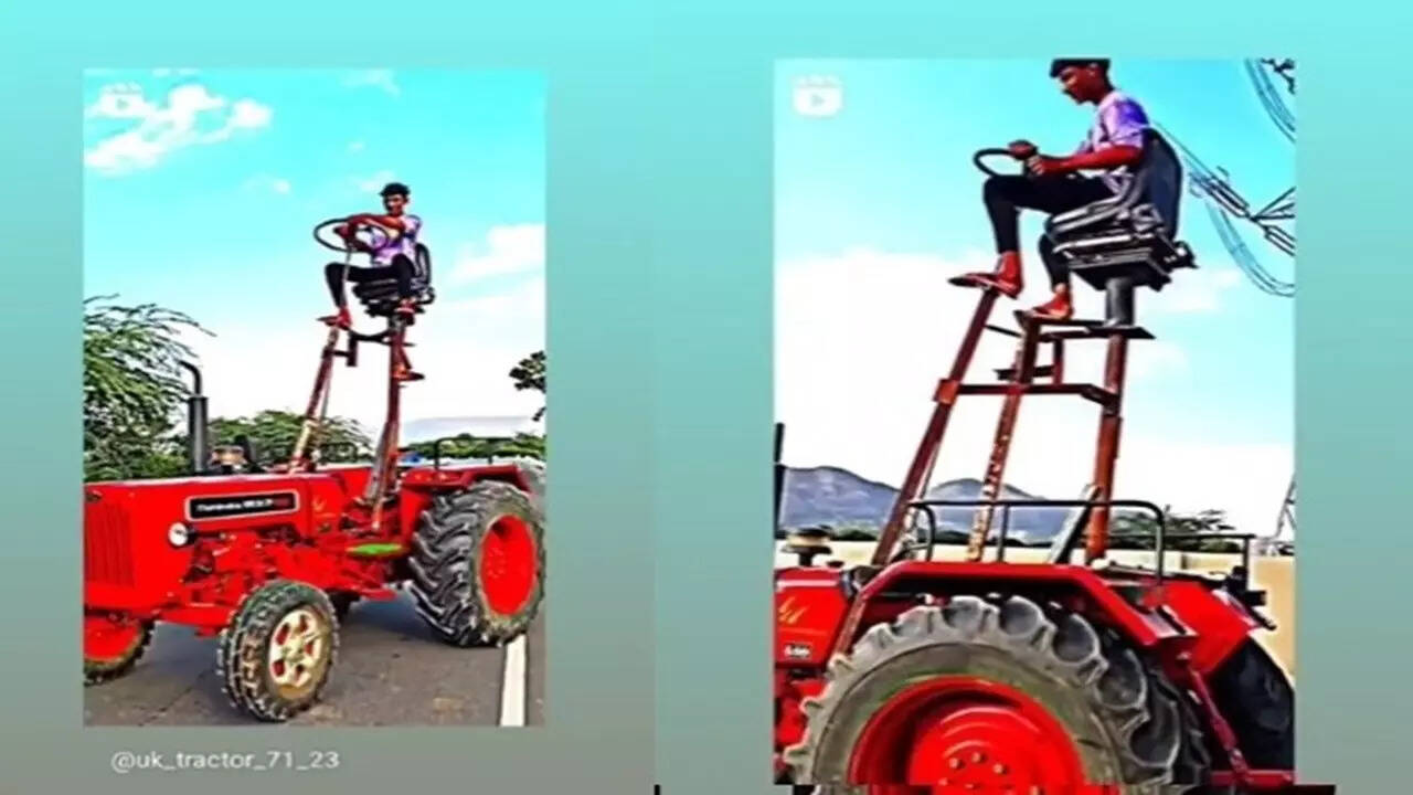 anand mahindra shared viral video of tractor Tractor Viral Video