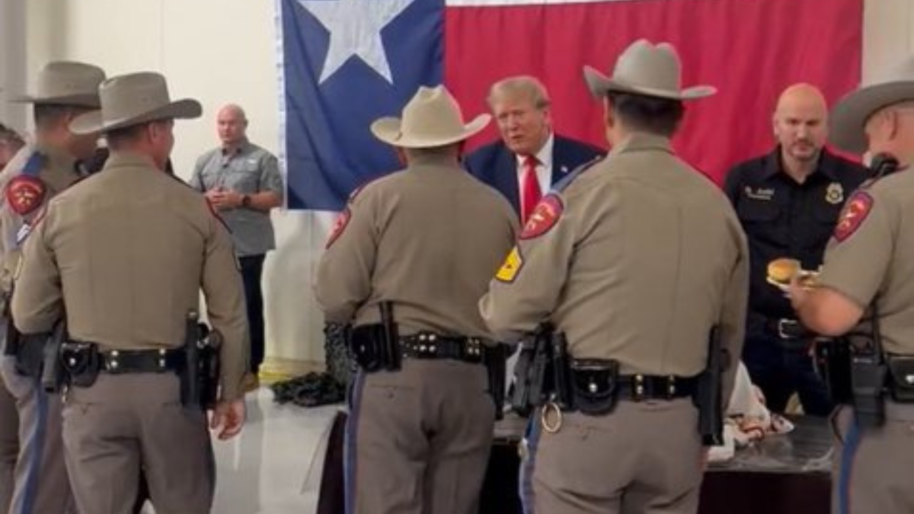 Donald Trump Serves Meals To Texas National Guard