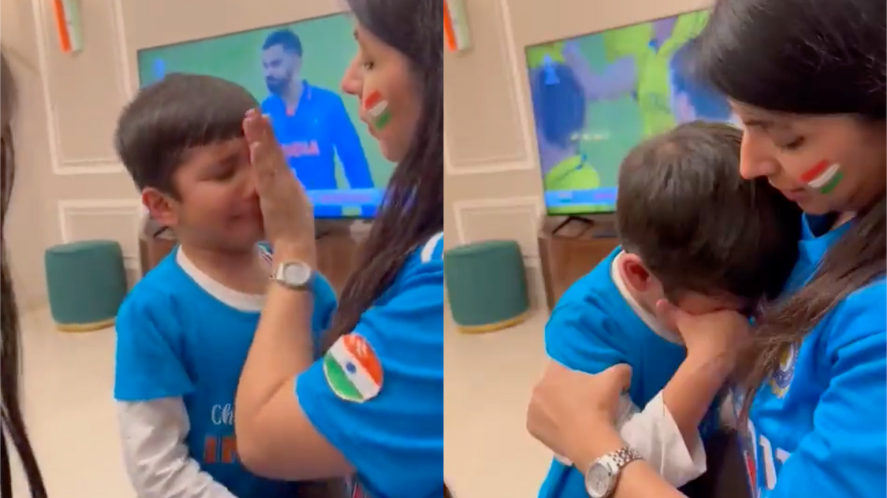 Indian Mom Consoles Son Crying Over World Cup Final Loss to Australia in  Viral Video