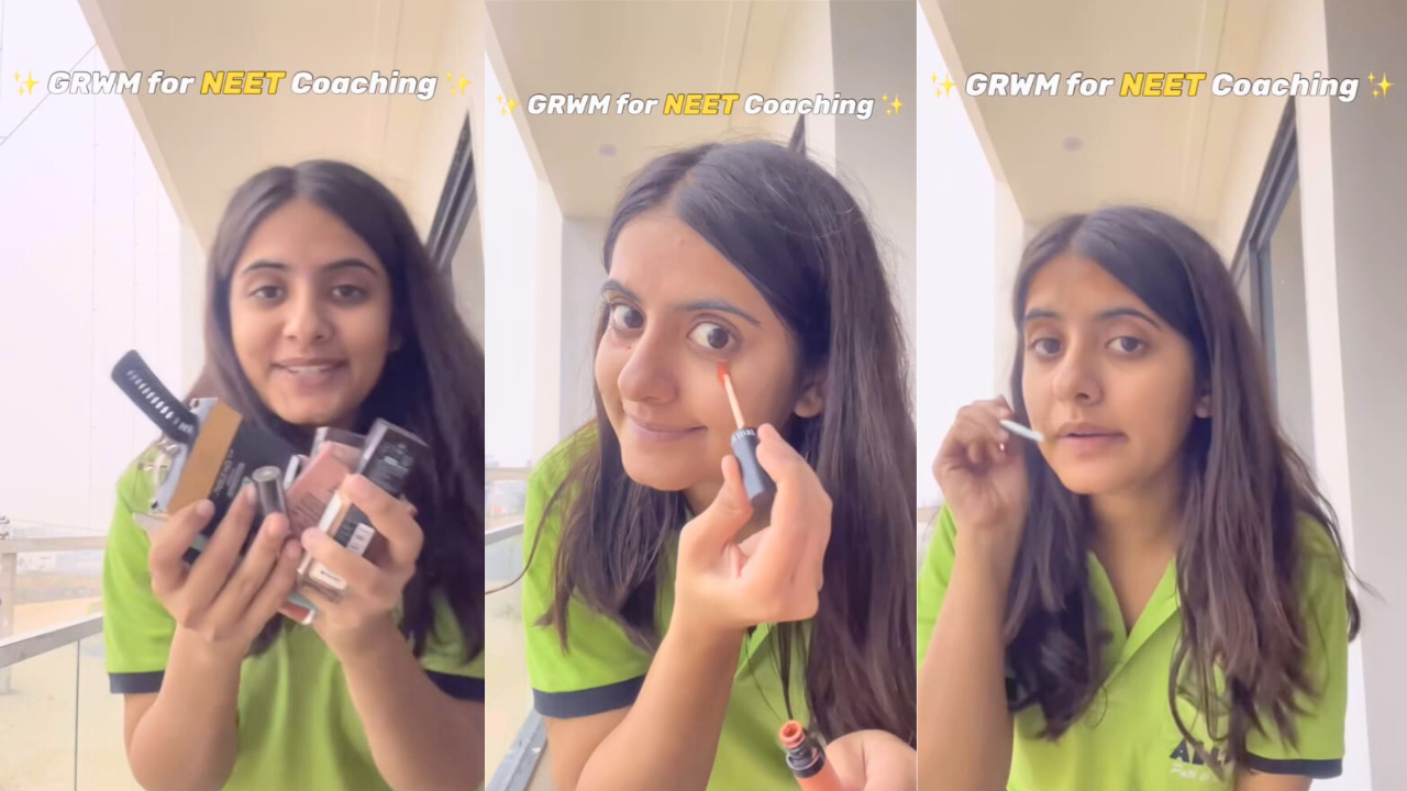 NEET Mock Test Preparation With a Twist! Student Imitates 'Gen Z GRWM' Trend, Video Goes Viral