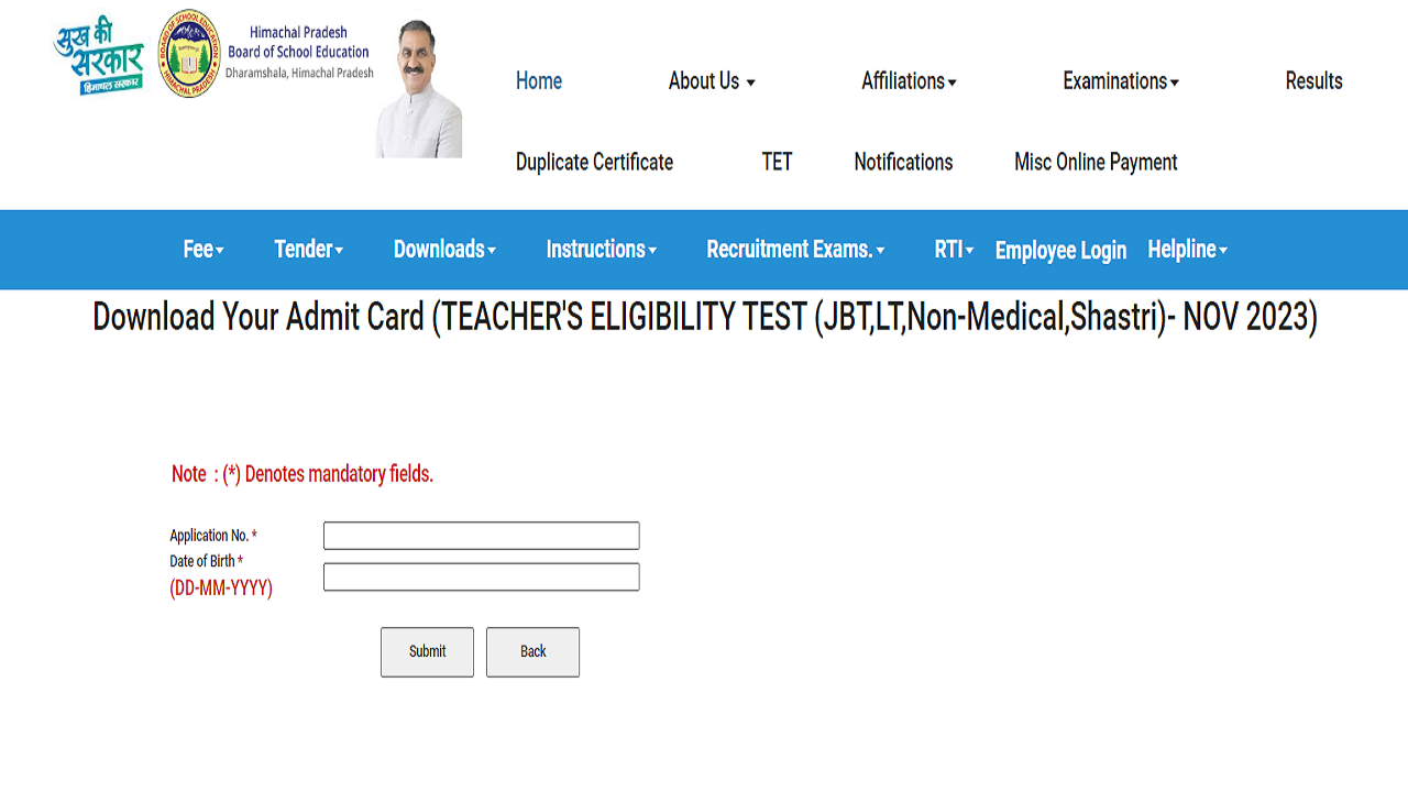 HP TET Admit Card November 2023 Released on hpbose.org, Link Here