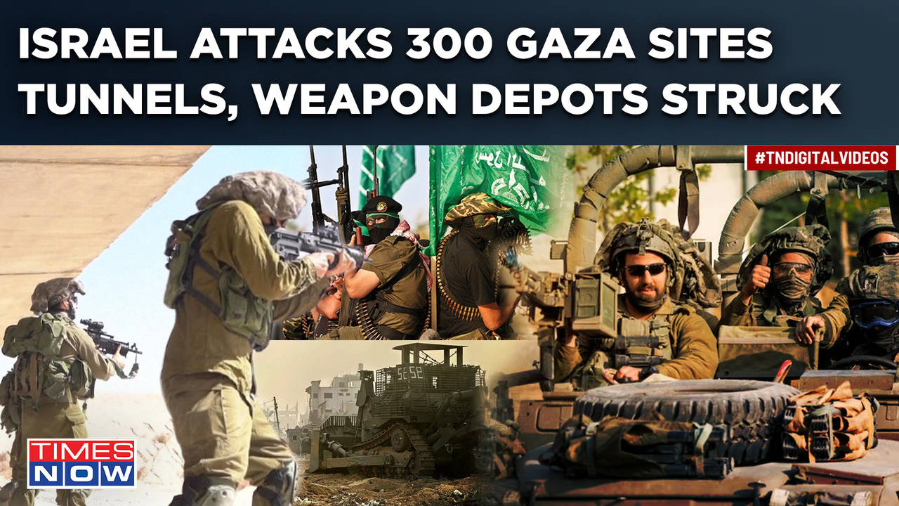 Israel Targets 300 Sites In Gaza, Strikes Hamas Tunnels, Anti-Tank ...