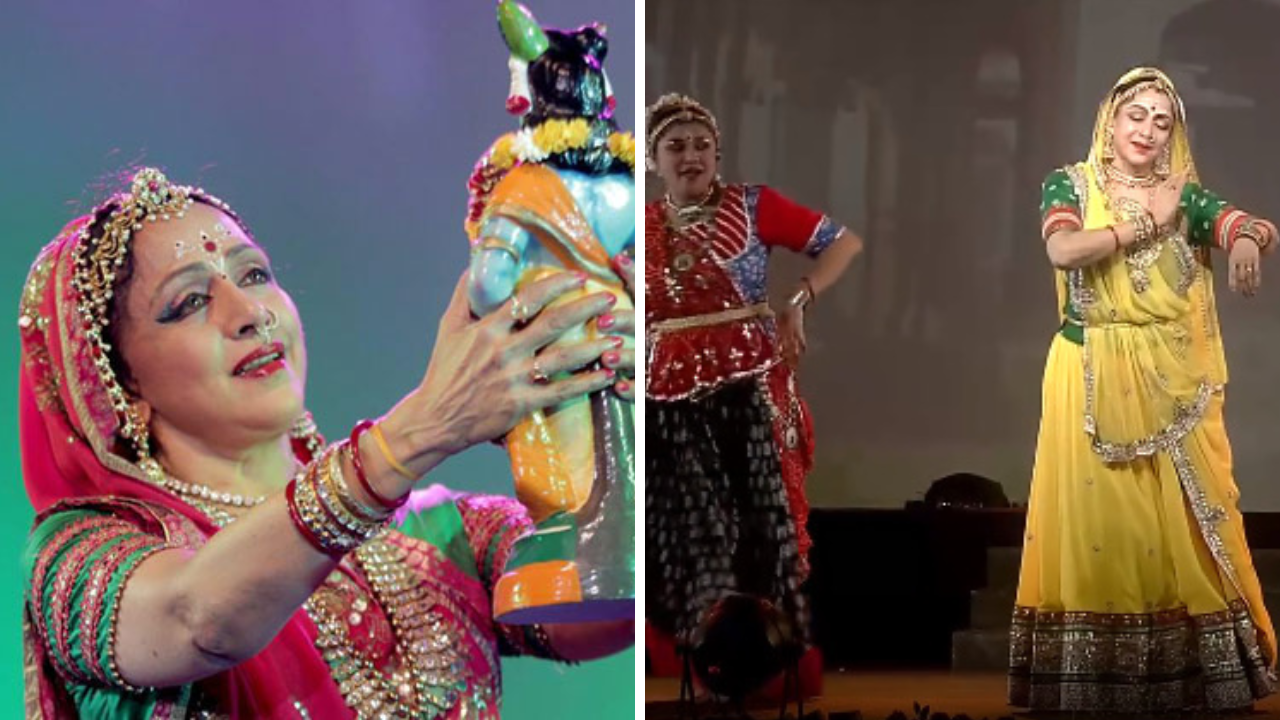 Hema Malini Gracefully Performs Dance Drama Based On Mirabai's Life At Braj Raj Utsav Mathura 2023