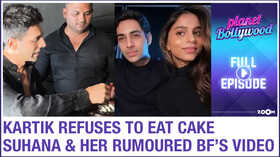 Kartik Aaryan cuts his birthday cake with a pap but refuses to eat Suhana Khan Agastya Nandas viral video