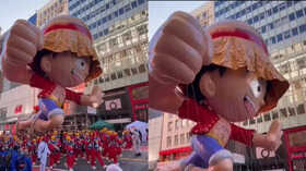 One Piece Luffy Debuts In Macys Parade Anime Fans Cheer Watch Viral Video