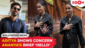 Aditya Roy Kapur shows paparazzo concern Ananya Panday briefly greets photographers pre-yoga