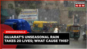 Gujarat Lightning Killed 20 People Locals Enjoy Hailstorm Amid Unseasonal Rainfall