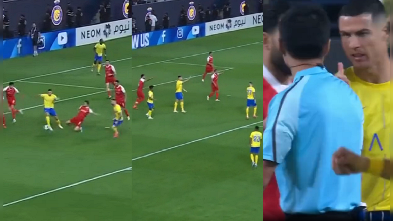 Cristiano Ronaldo asks referee to reverse his decision during Al Nassr's AFC Champions League match