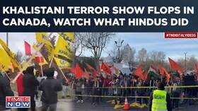 Khalistani Show Flops In Canada Hindus Silence K-Mob Creating Ruckus Outside Lakshmi Narayan Temple