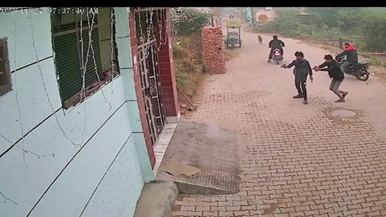 On Cam: Woman Chases Off shooters With Broom, Saves Neighbour In Haryana
