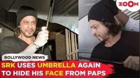 Shah Rukh Khan HIDES behind an Umbrella to avoid paps before Dunki release