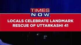 Uttarakhand Tunnel Rescue Op Locals Distribute Sweets Outside Tunnel After Workers Rescued Shorts