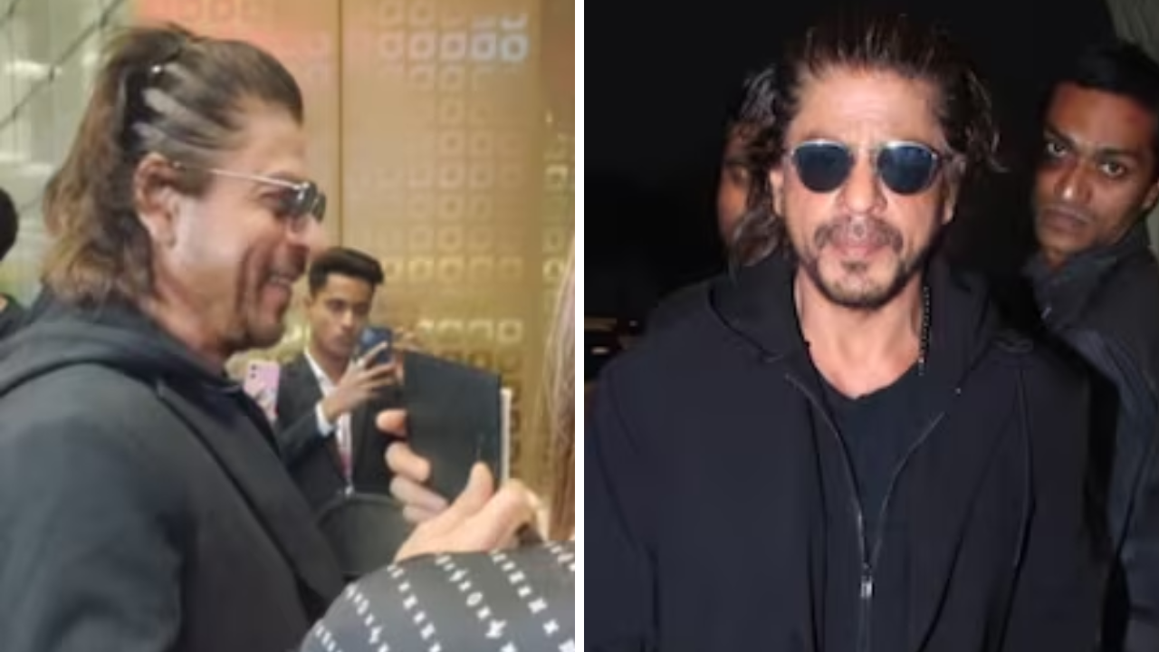 Shah Rukh Khan Is All Smiles As He Interacts With Officer At Mumbai Airport