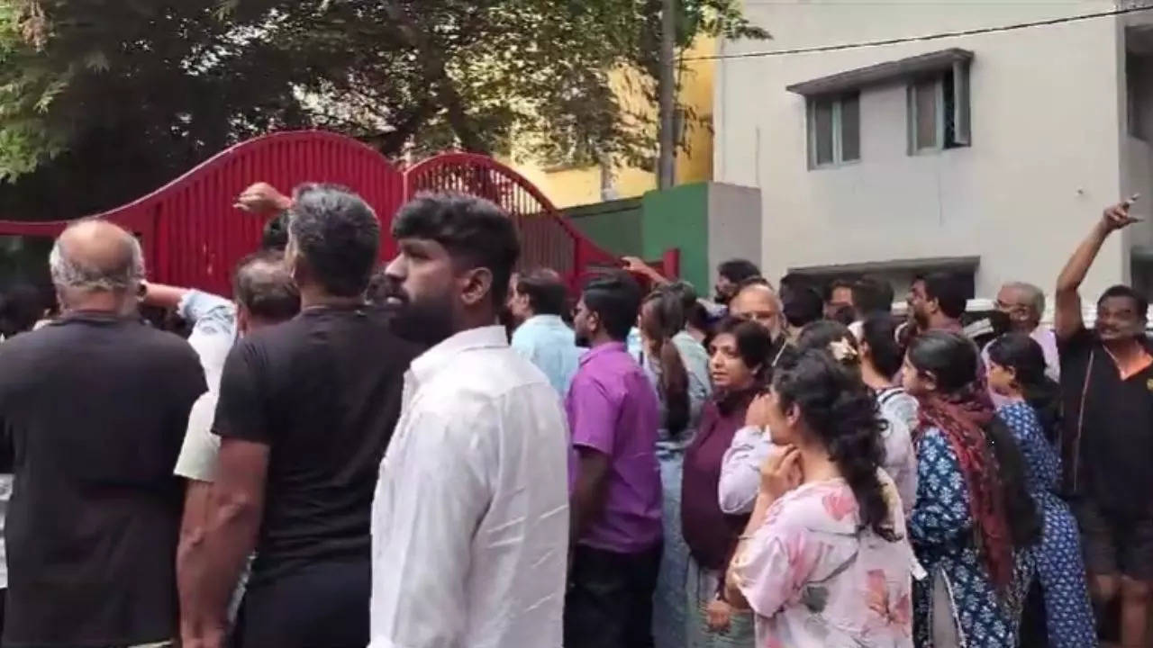 Bomb Threat Today In Bengaluru School: Parents Gather Outside Premises ...