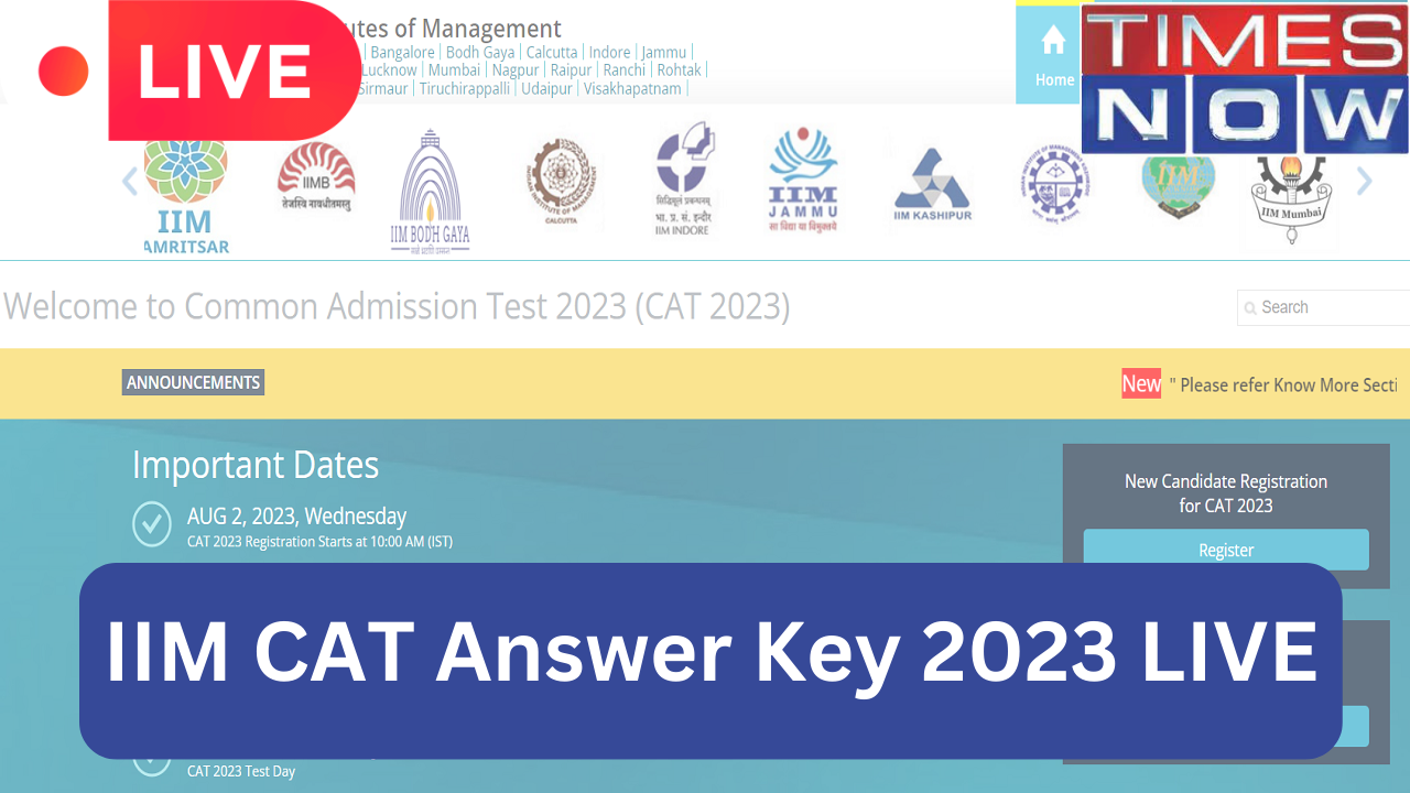 IIM CAT Answer Key 2023 Highlights CAT 2023 Response Sheet PDF Answer Key Link Expected Soon on iimcatacin Check Latest Updates