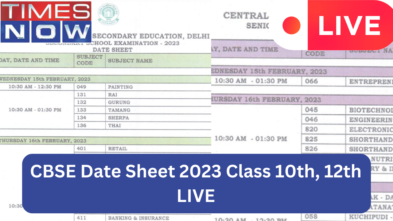 CBSE Date Sheet 2024 Class 10th 12th Highlights CBSE Board Date Sheet PDF Soon on cbsegovin Check Updates Here