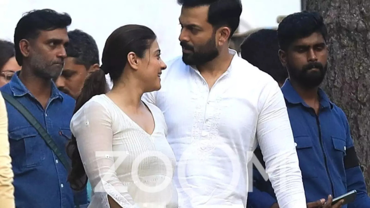 EXCLUSIVE! Kajol, Prithviraj Sukumaran Twin In White As They Get Spotted Shooting For Sarzameen