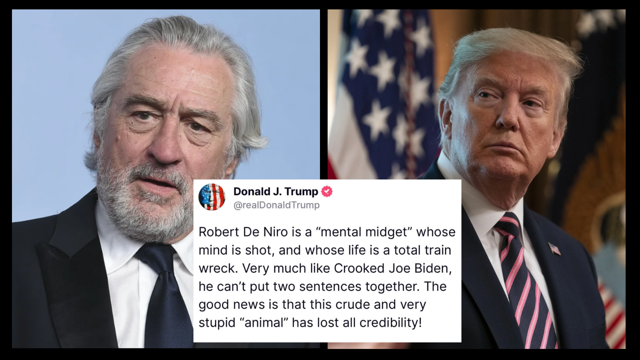 Donald Trump Calls Robert De Niro A Mental Midget After Actors Award Show Slam World News 