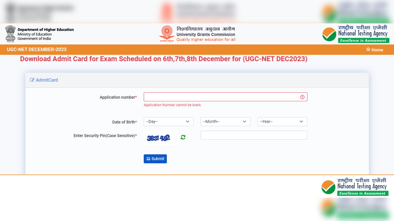 UGC NET Admit Card December 2023 Released