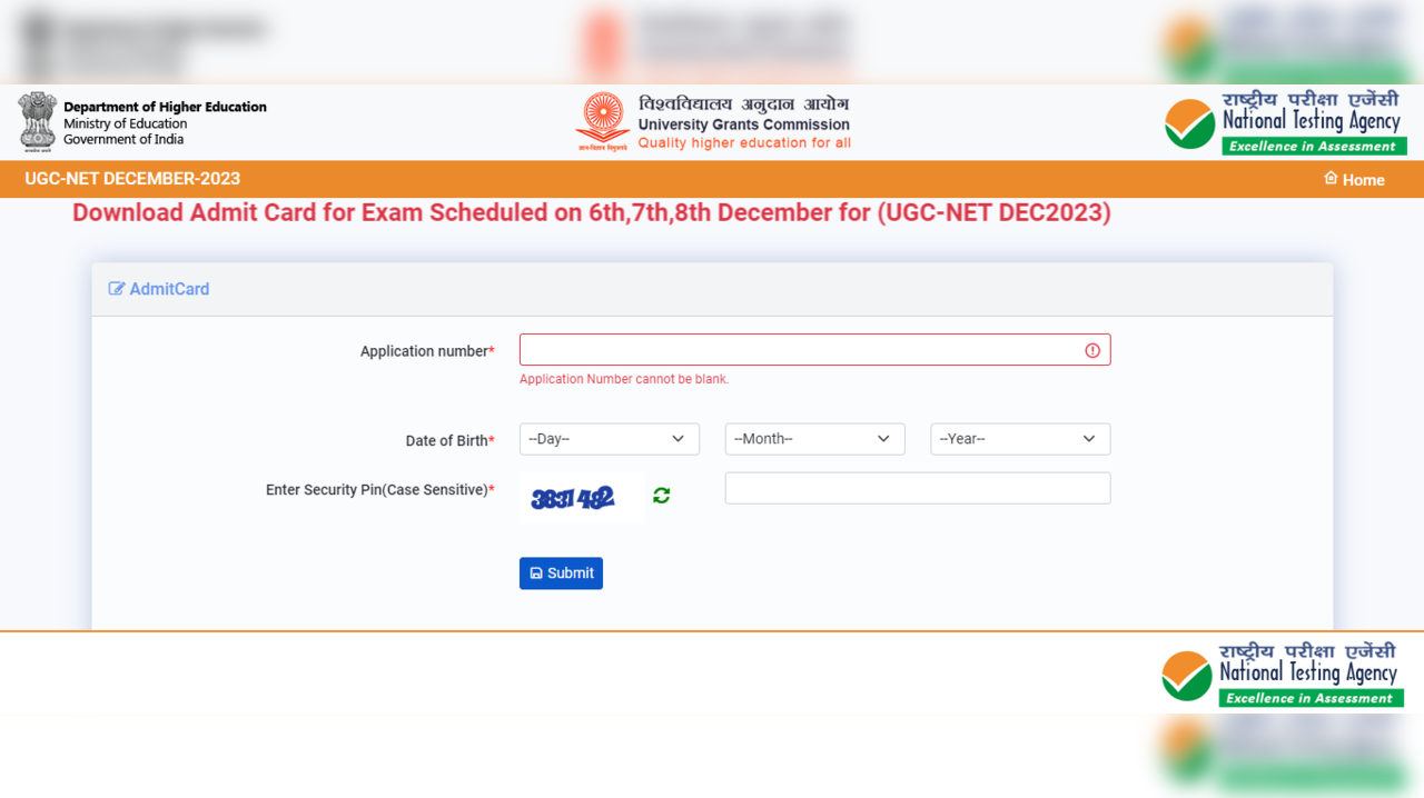 Ugc net admit card december 2023 released on ugcnet nta ac in direct
