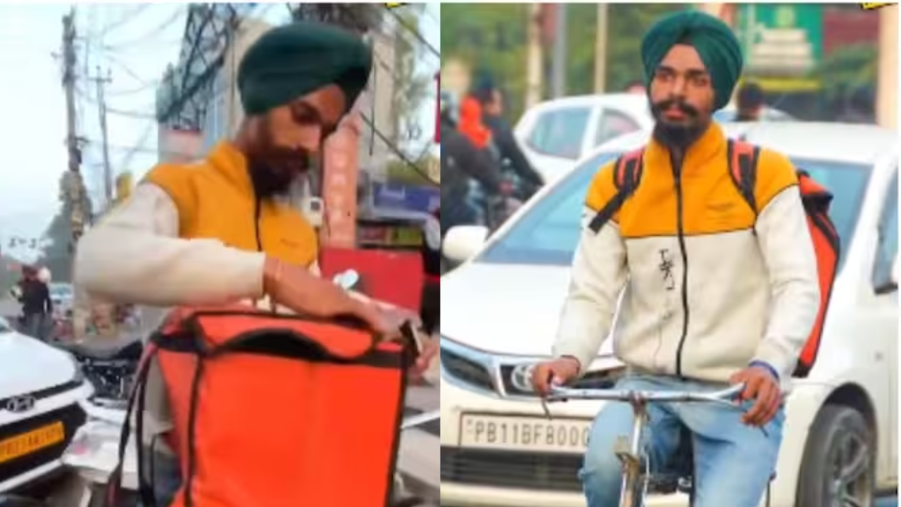 IAS Student-Turned Food Delivery Agent Cycles For 40 Km Daily (Image credit: X/@