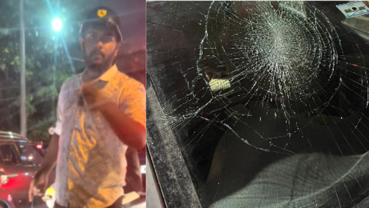 Bengaluru Road Rage: Rider Smashes Car Windshield, Hurls Abuses In Kannada |Video