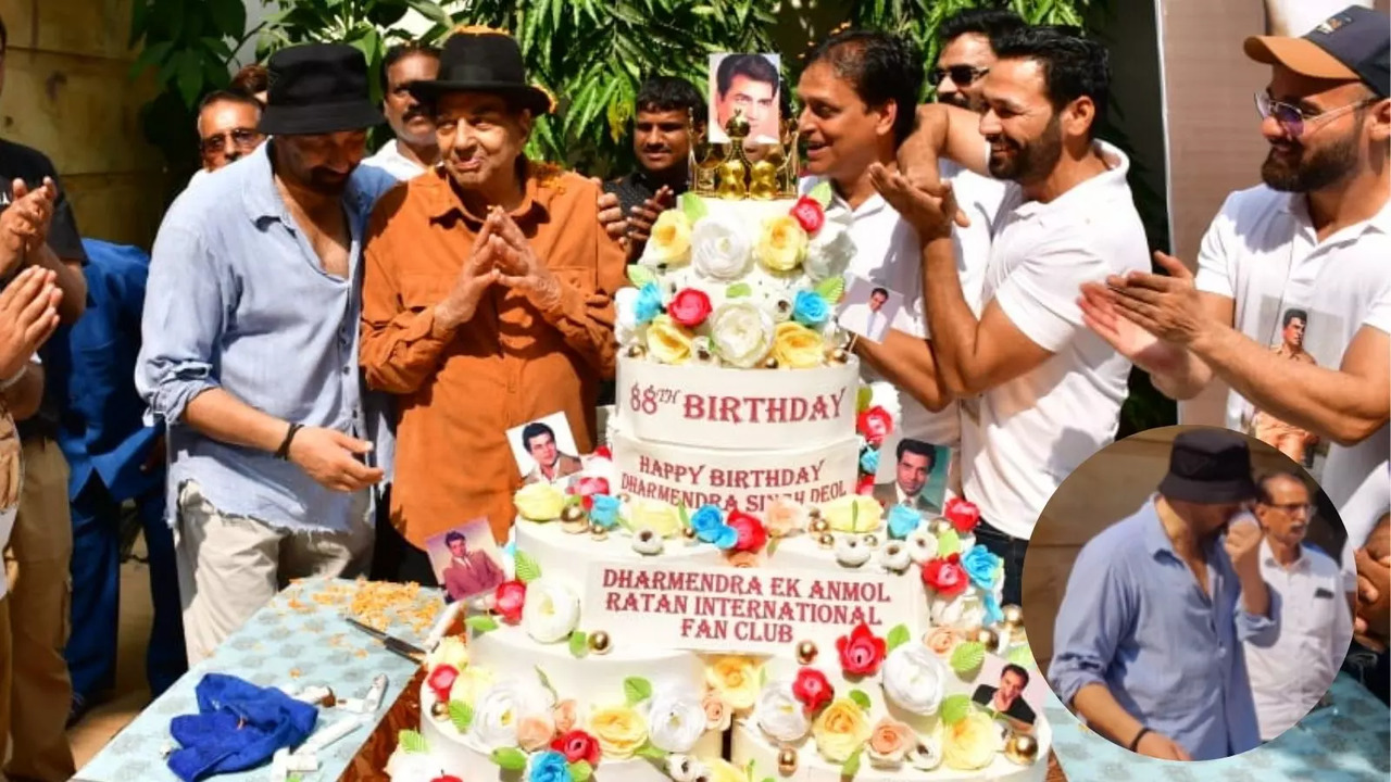 Birthday Boy Dharmendra Cuts 7-Tier Cake With Paps, Fans. Beta Sunny Deol Gets Emotional. WATCH