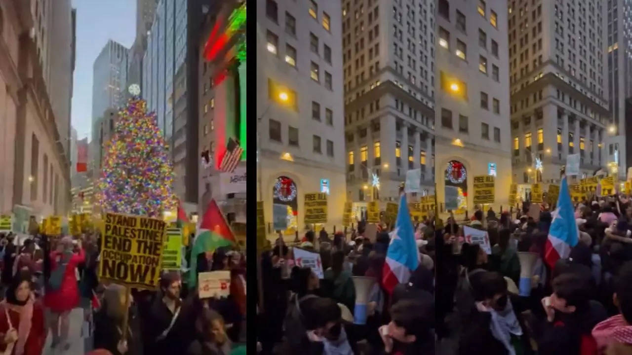 Pro-Palestine Protests At New York Stock Exchange