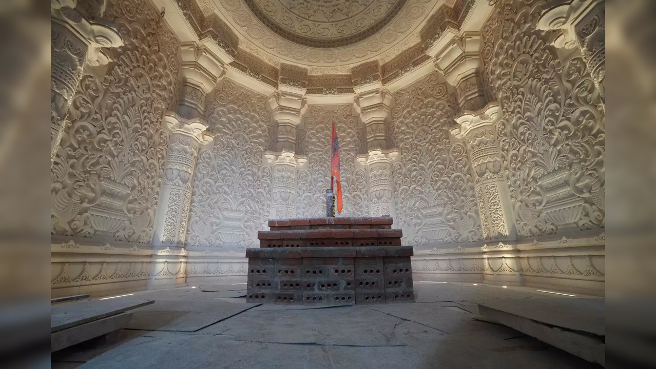 Ram Mandir Sanctum Sanctorum Pictures shared by Champat Rai.