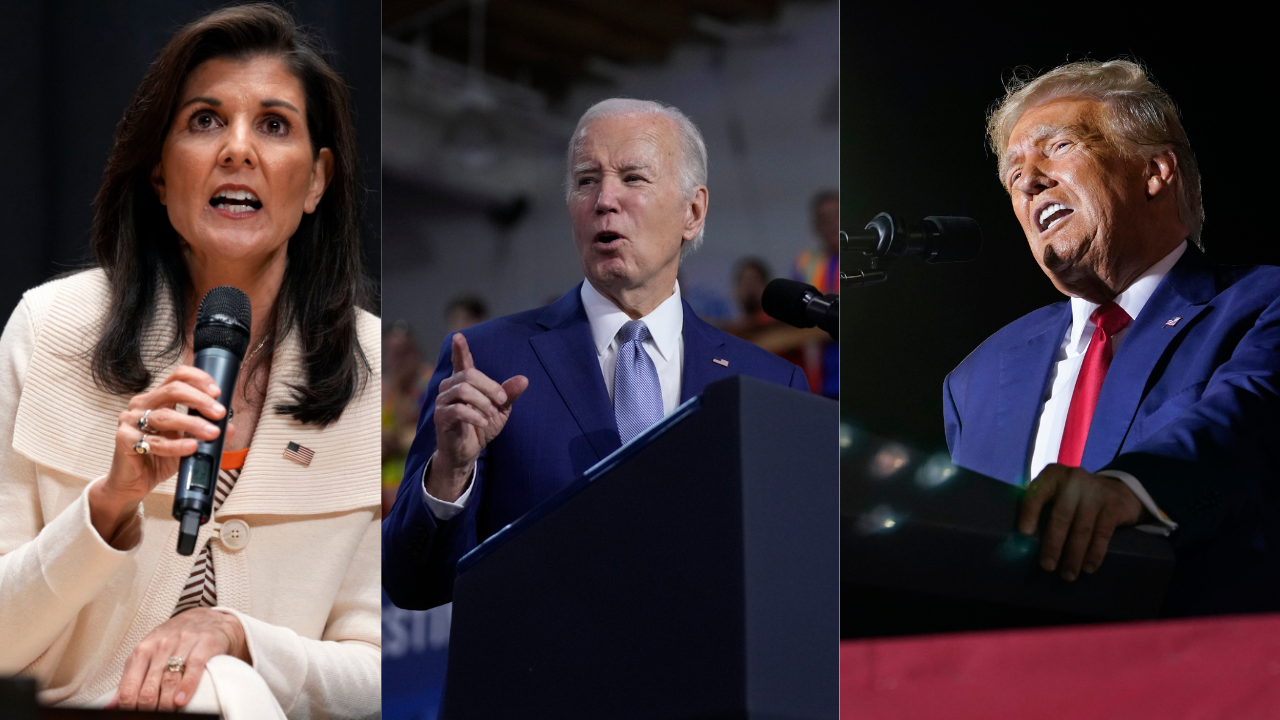 Nikki Haley, Joe Biden and Donald Trump